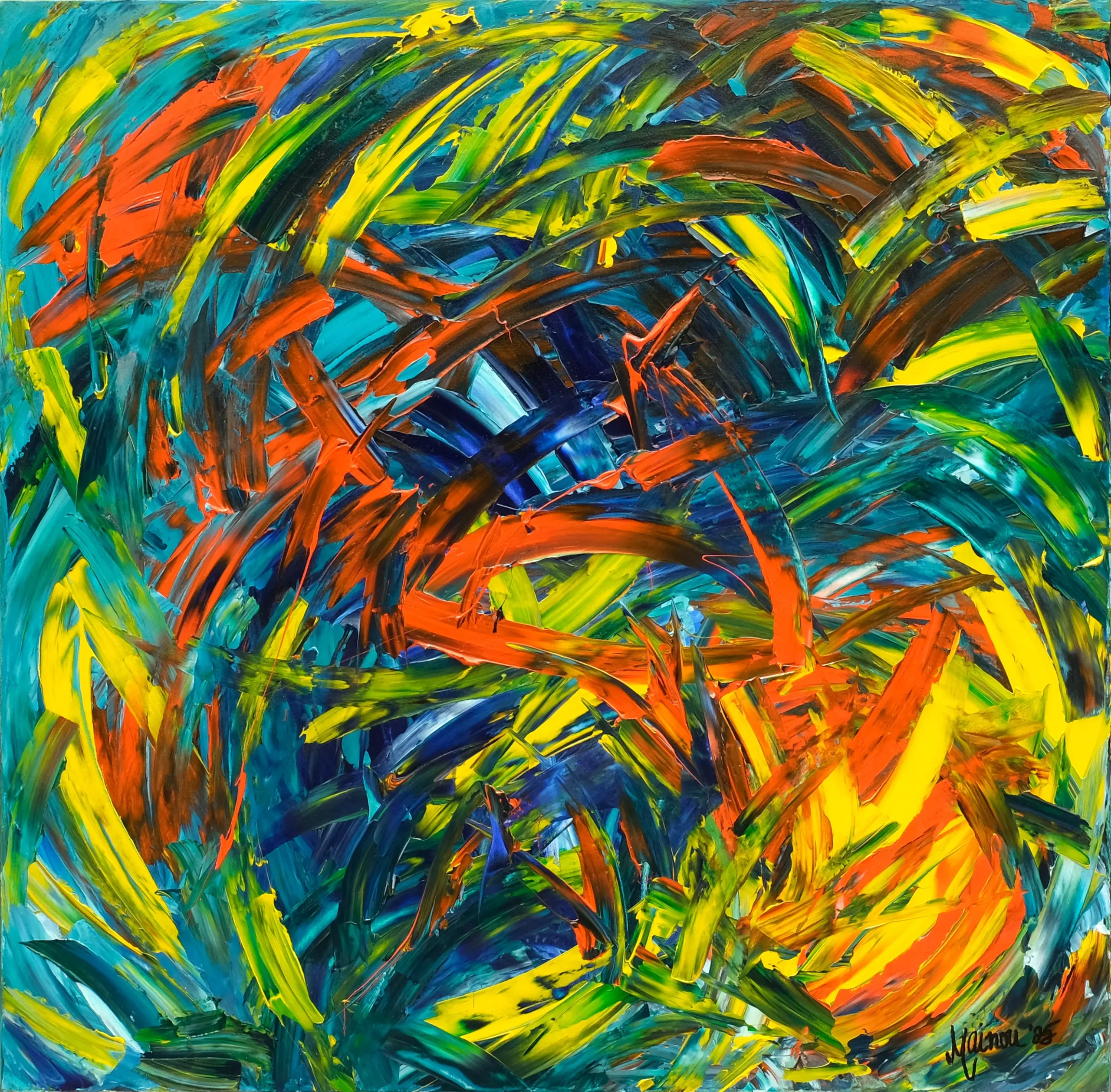 Ave del Paraíso - Acrílico sobre lienzo