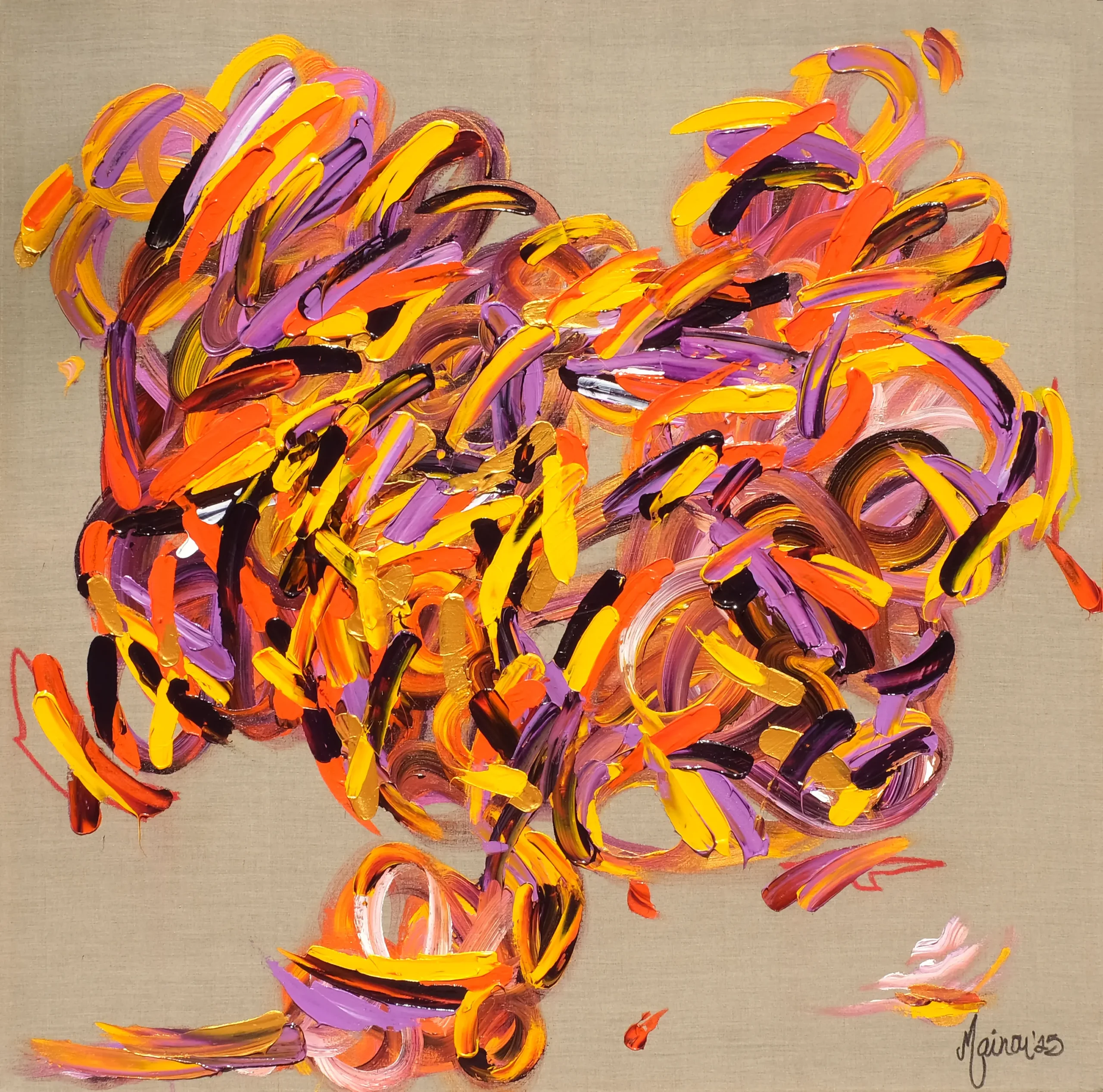 Eclipse de Sol - Acrílico sobre lino